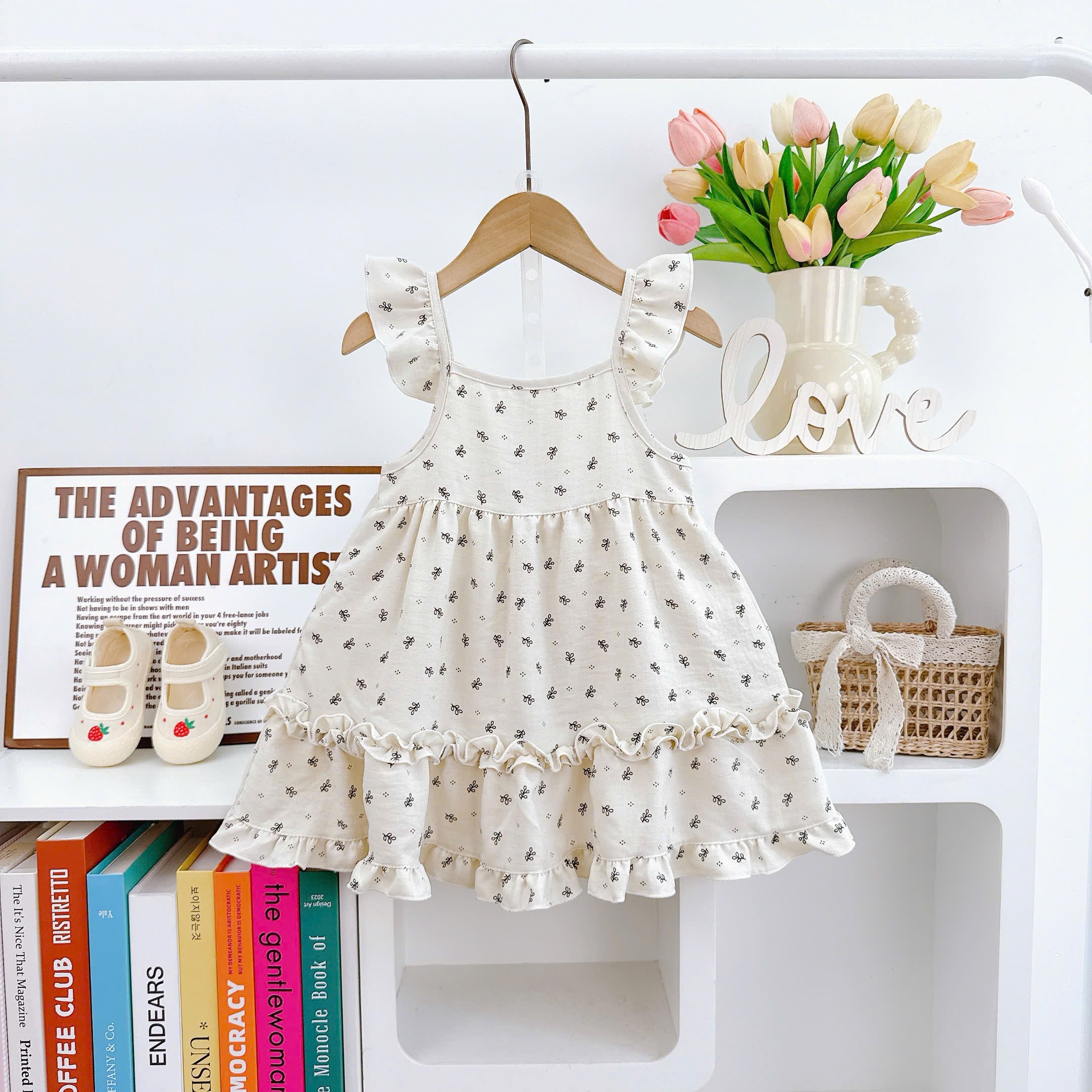 DRESS KETIAK LUAS SETENGAH KAKI LEBIH COTTON LINEN BLEND