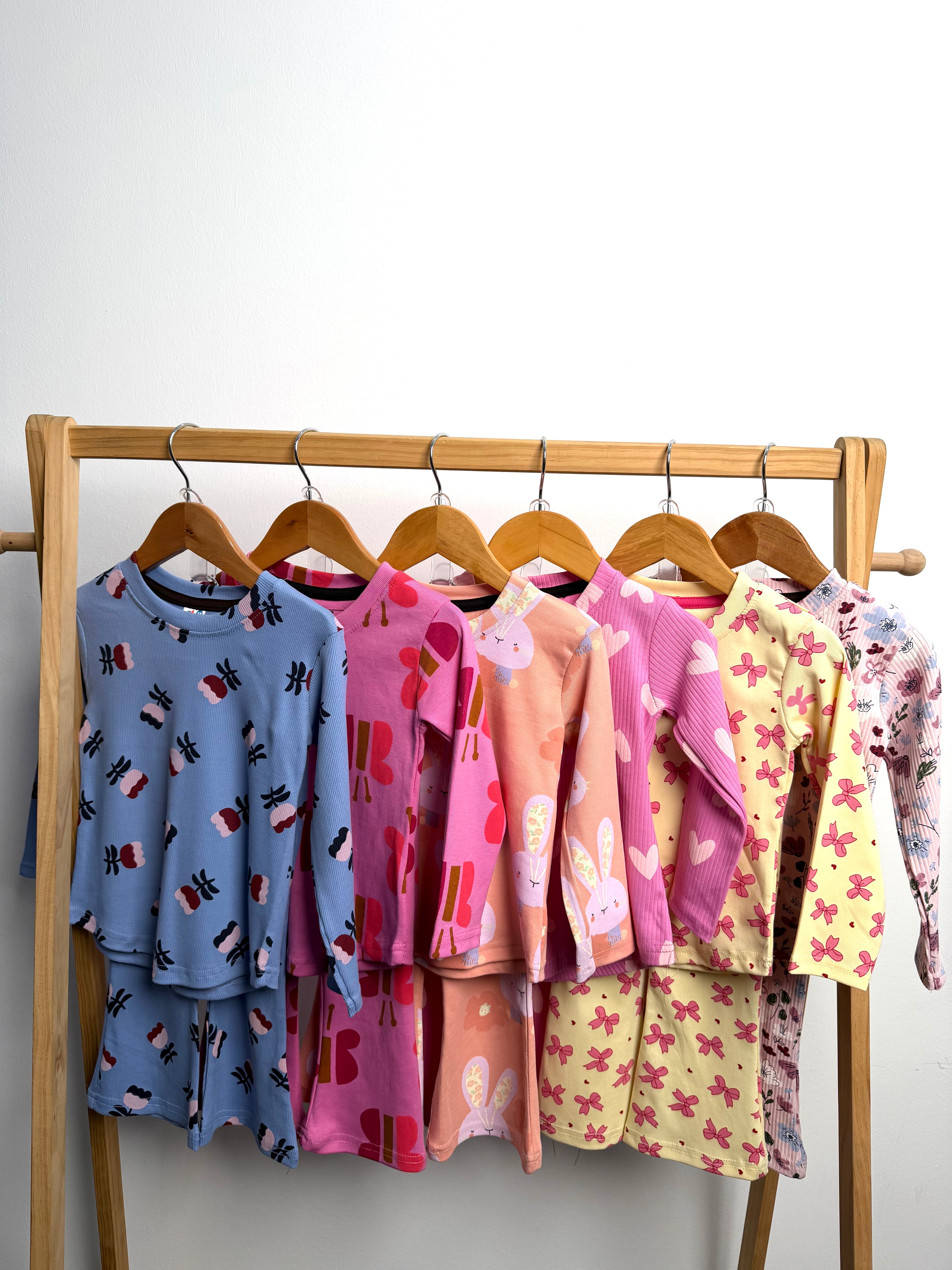 PYJAMAS GIRL LENGAN PANJANG COTTON PLEATED DAN COTTON GEBU