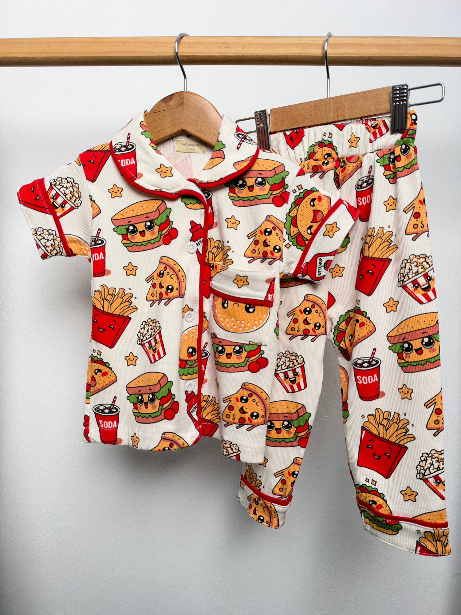 Pyjamas Kids button Sufbabykids