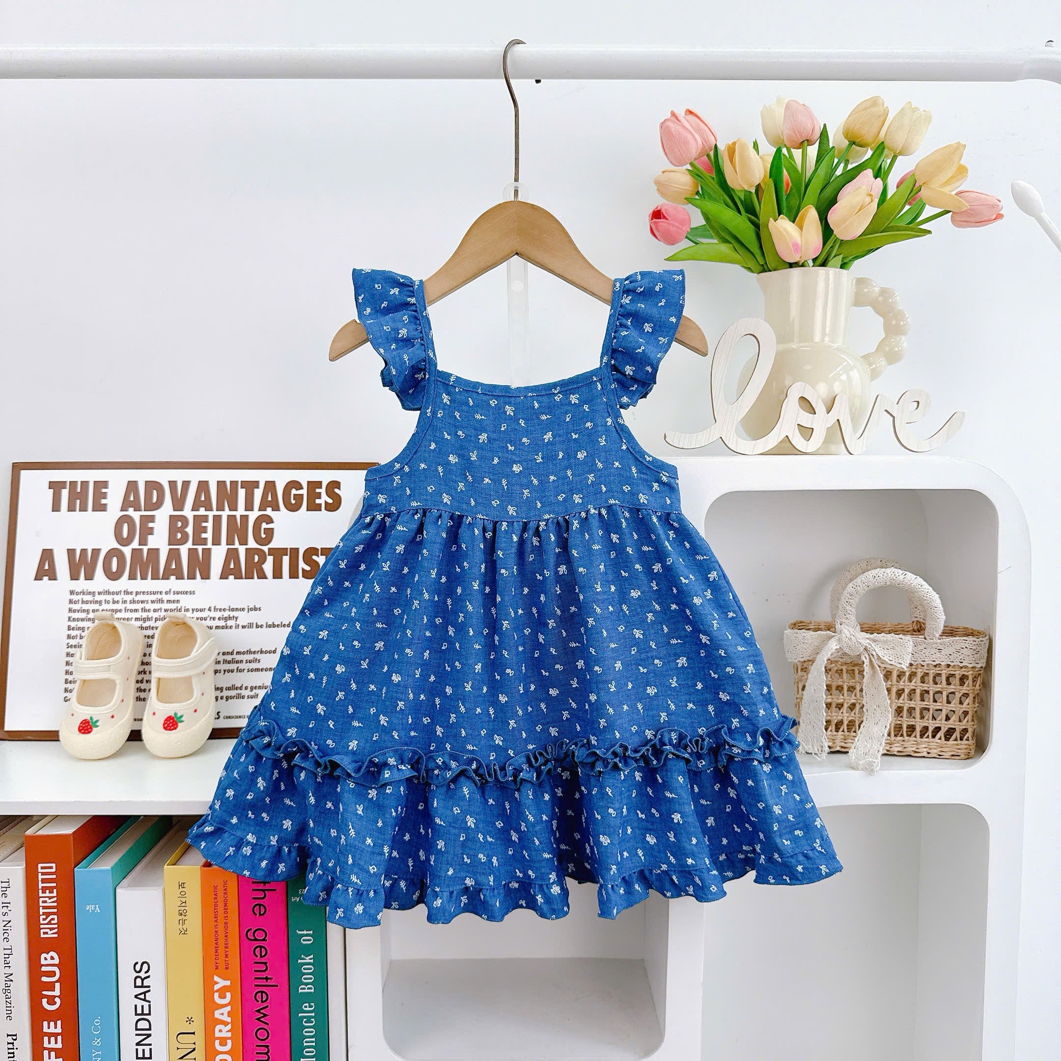 DRESS KETIAK LUAS SETENGAH KAKI LEBIH COTTON LINEN BLEND