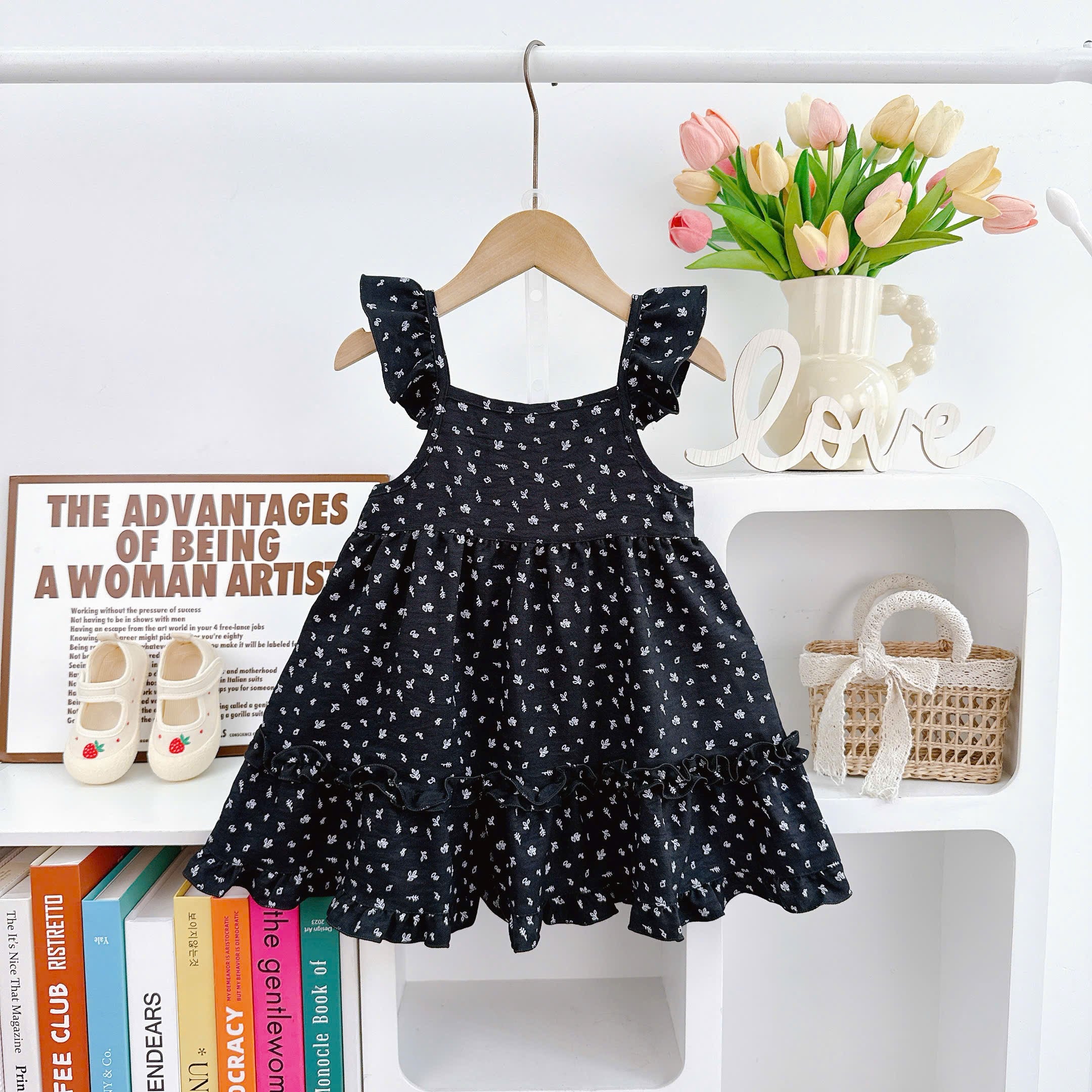 DRESS KETIAK LUAS SETENGAH KAKI LEBIH COTTON LINEN BLEND