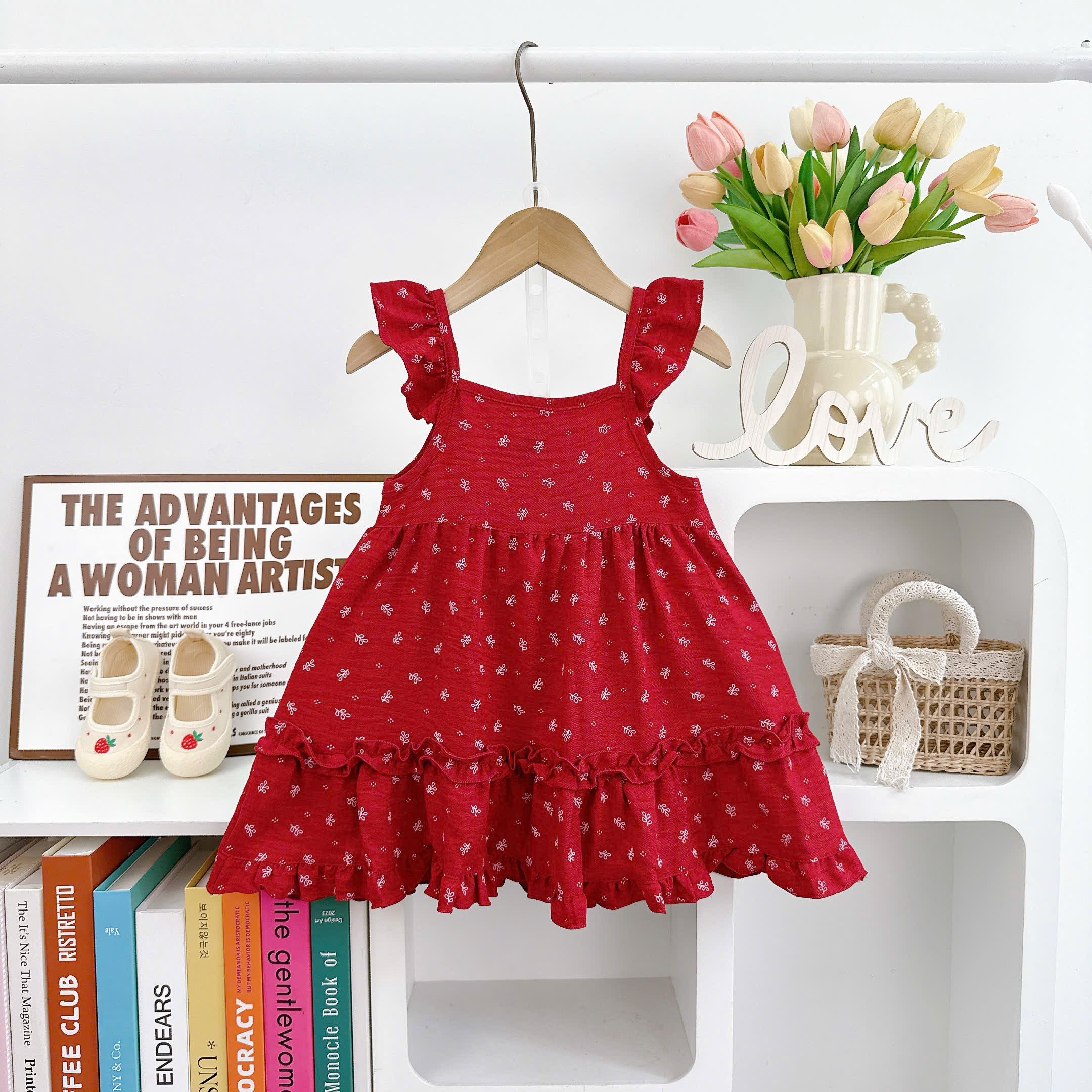 DRESS KETIAK LUAS SETENGAH KAKI LEBIH COTTON LINEN BLEND