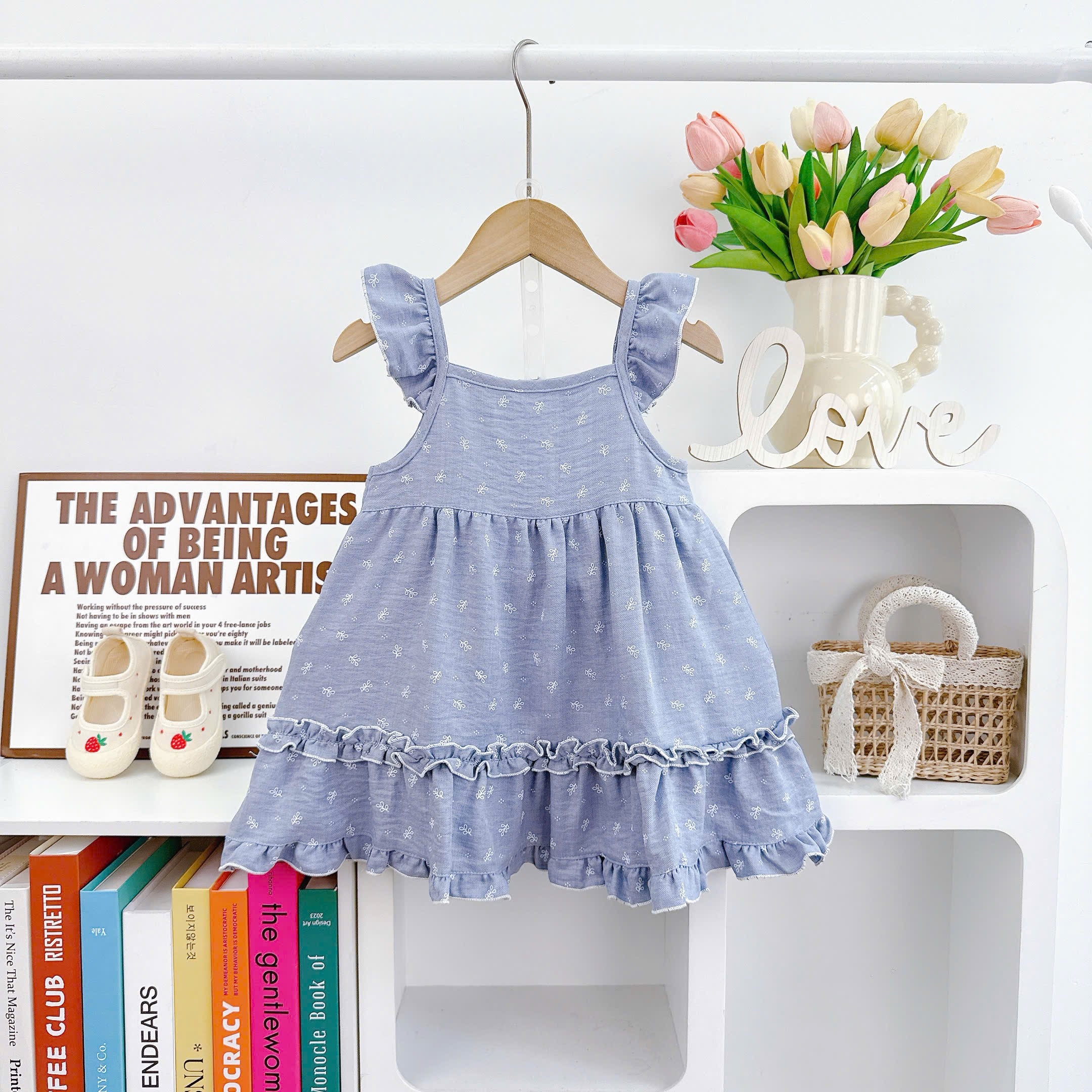 DRESS KETIAK LUAS SETENGAH KAKI LEBIH COTTON LINEN BLEND