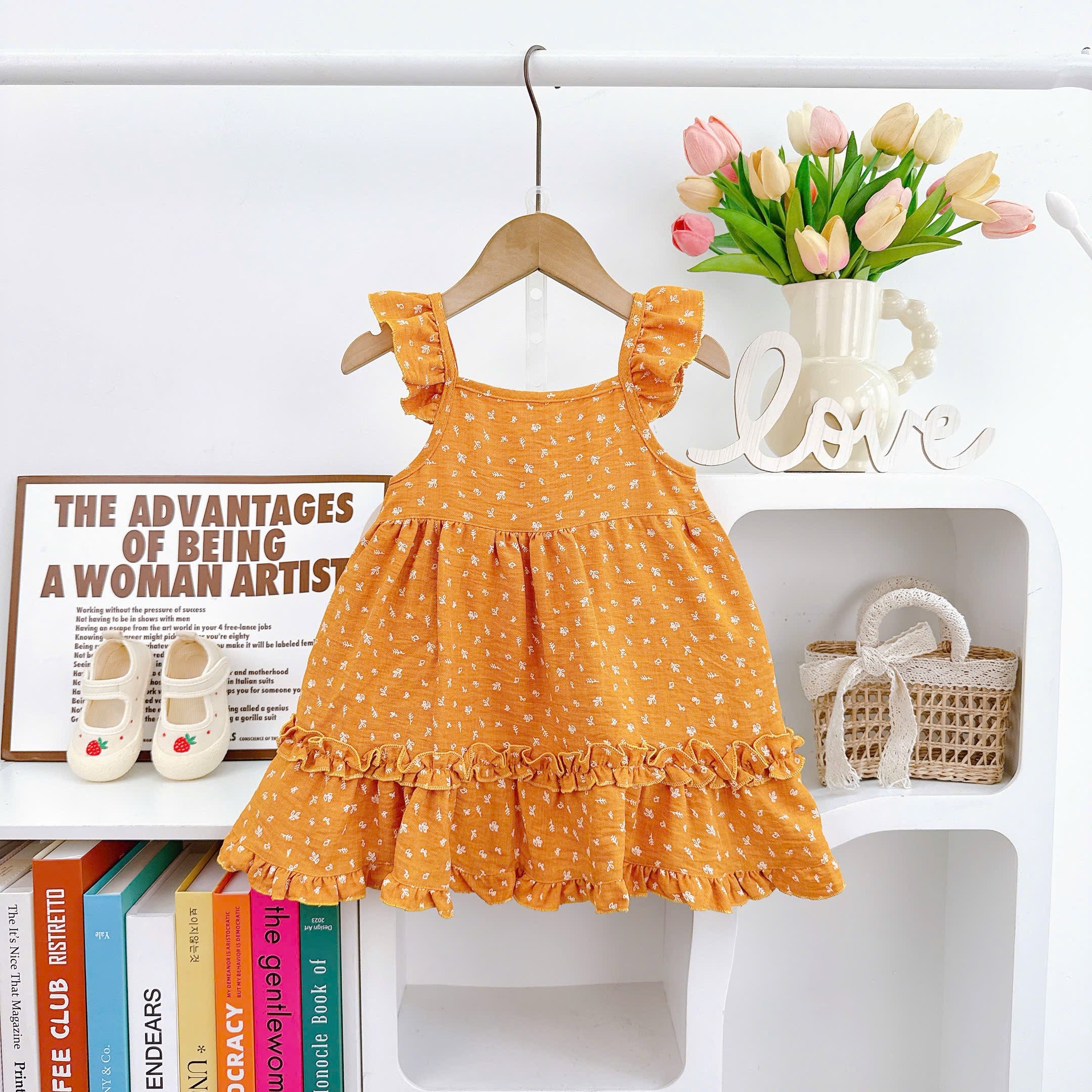 DRESS KETIAK LUAS SETENGAH KAKI LEBIH COTTON LINEN BLEND