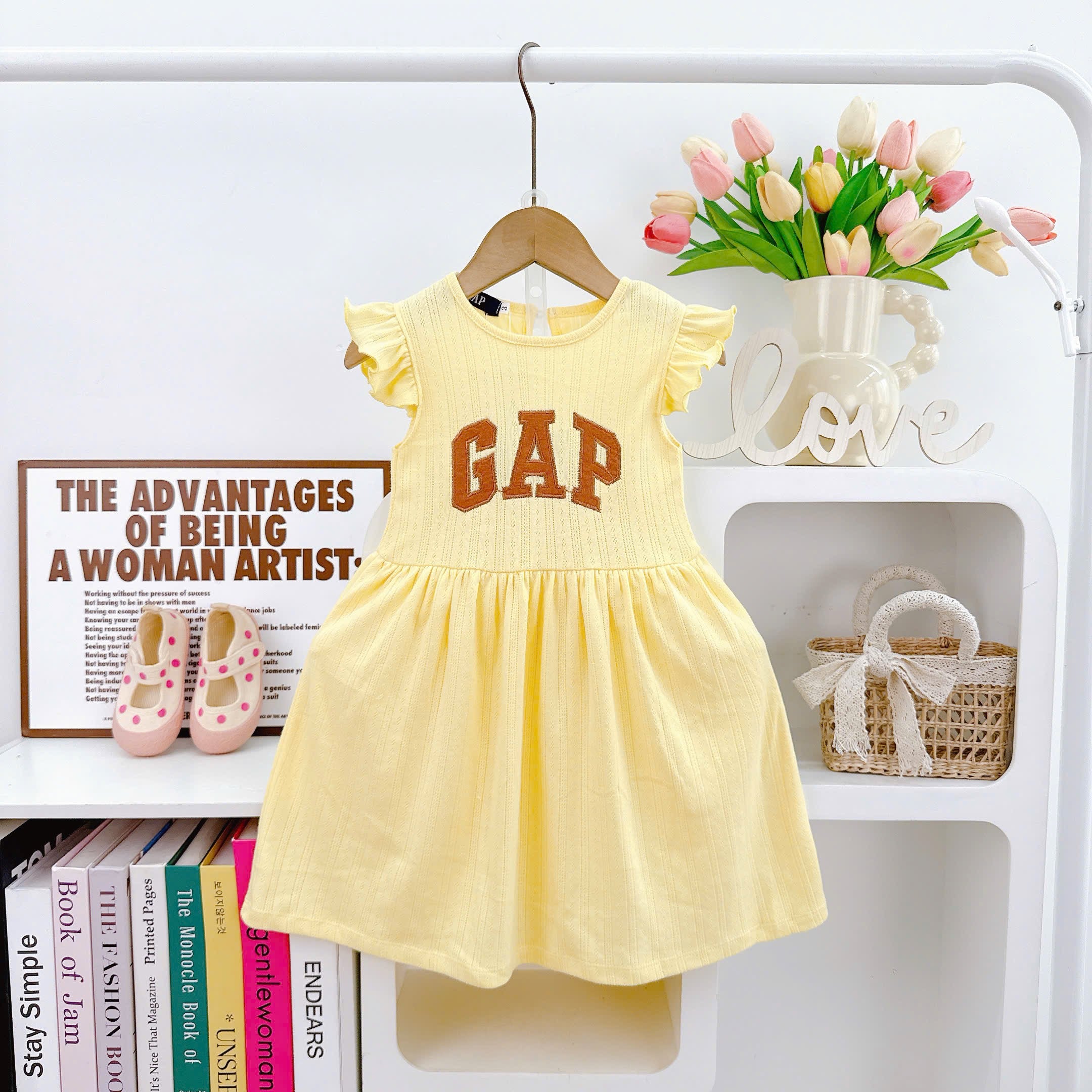 Dress cotton pleated / cotton eyelet sulam