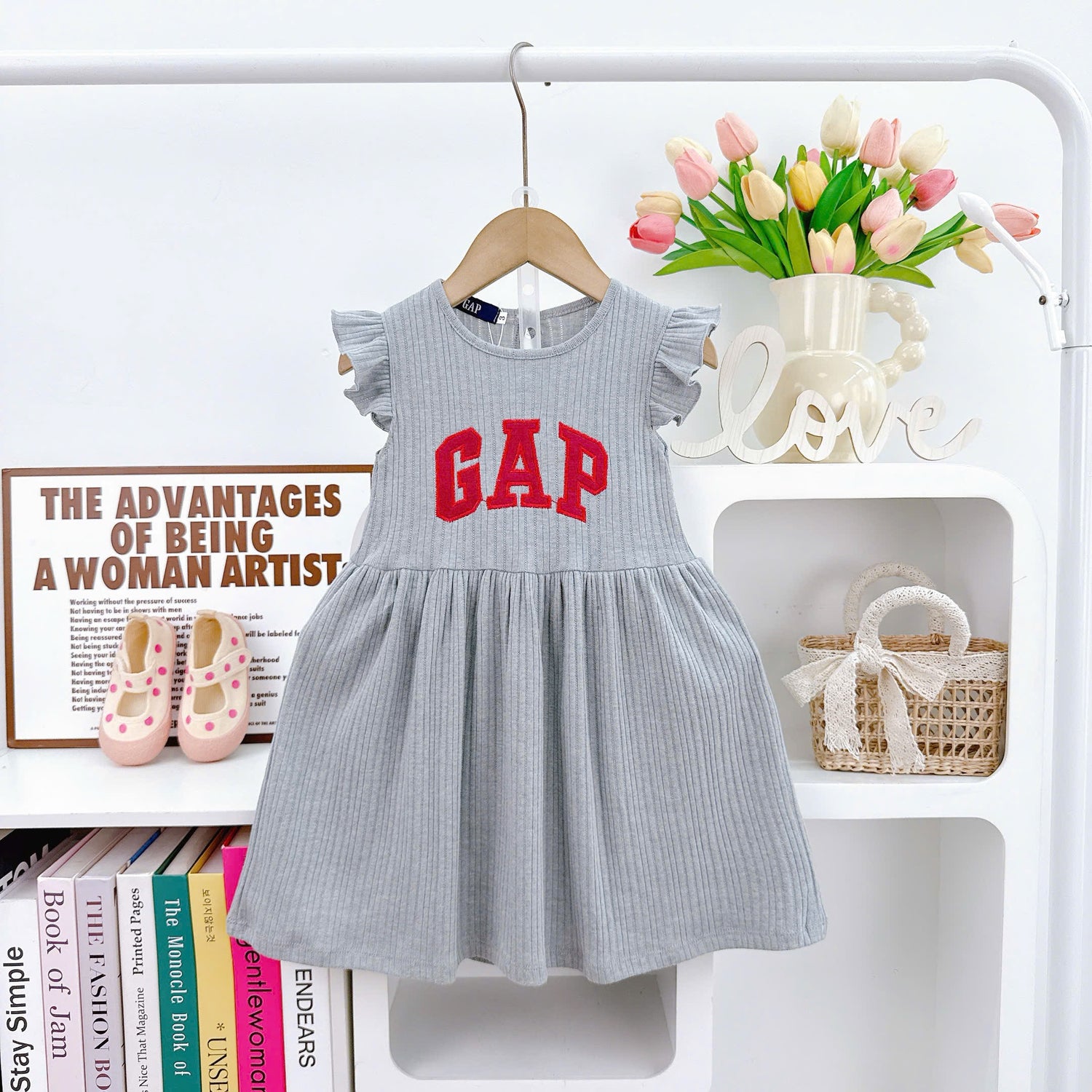 Dress cotton pleated / cotton eyelet sulam