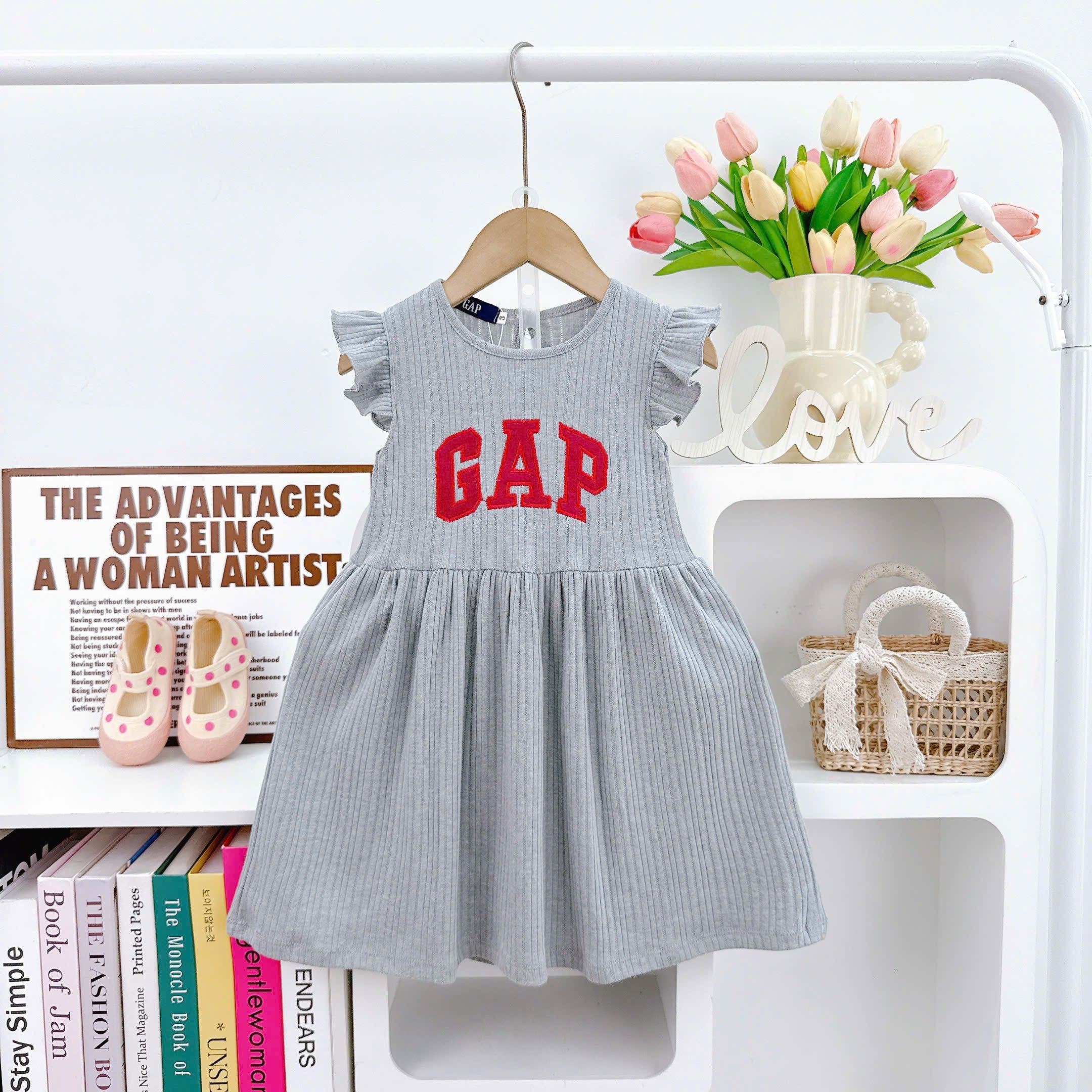 Dress cotton pleated / cotton eyelet sulam