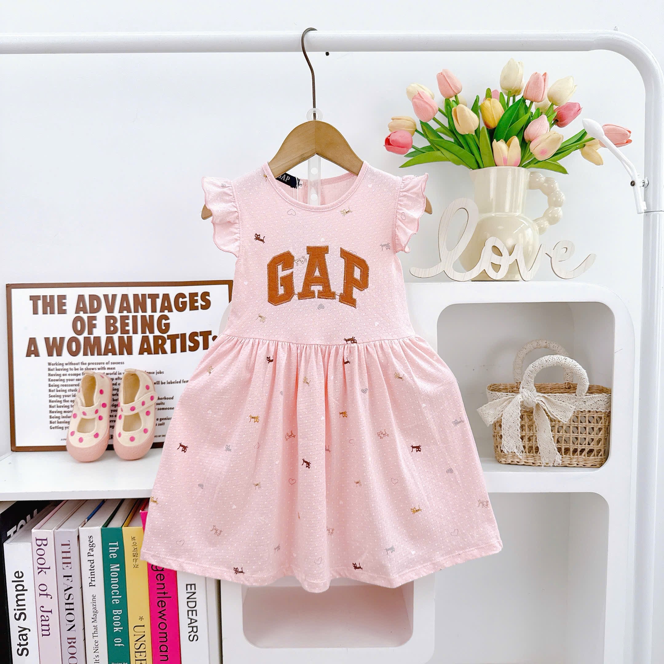 Dress cotton pleated / cotton eyelet sulam