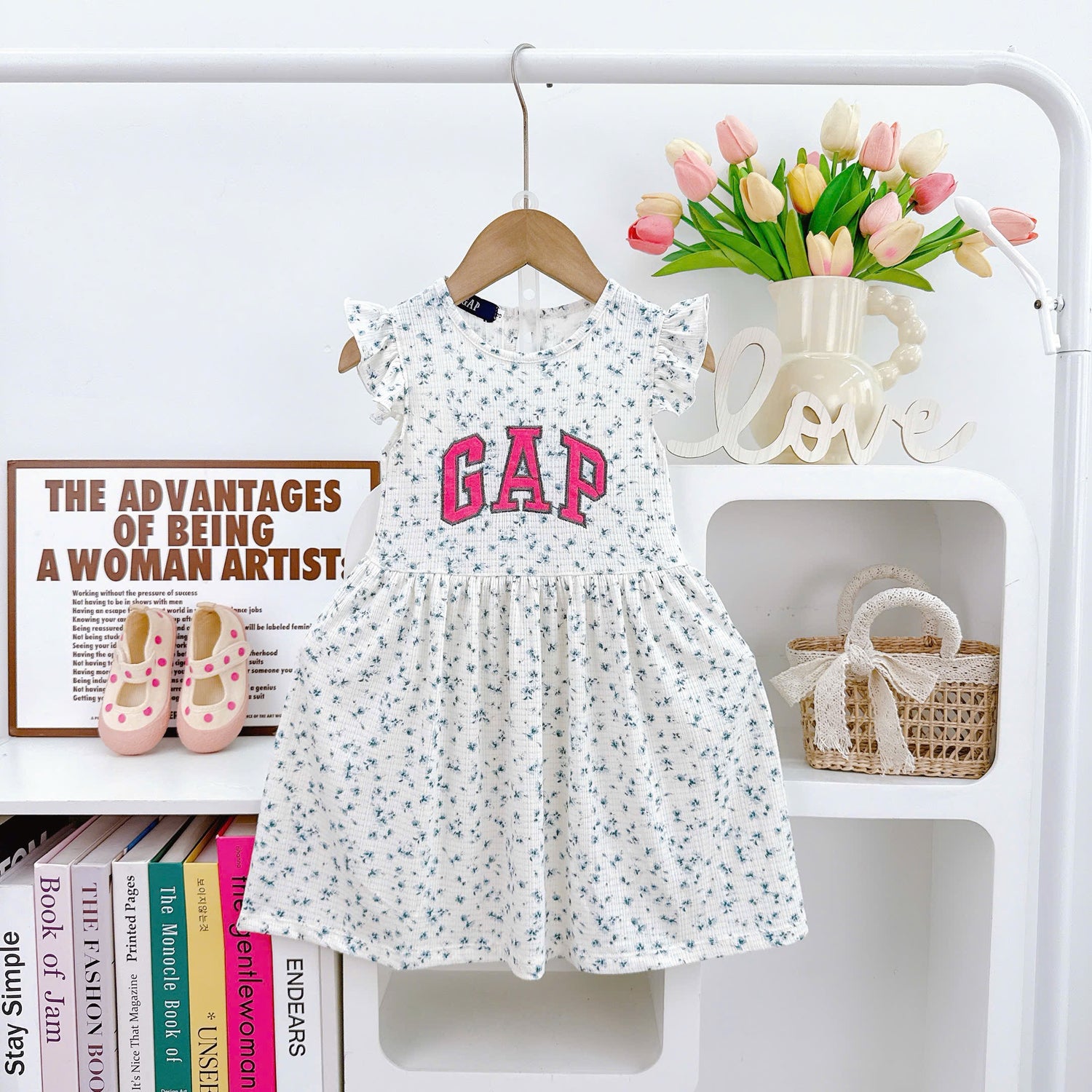 Dress cotton pleated / cotton eyelet sulam