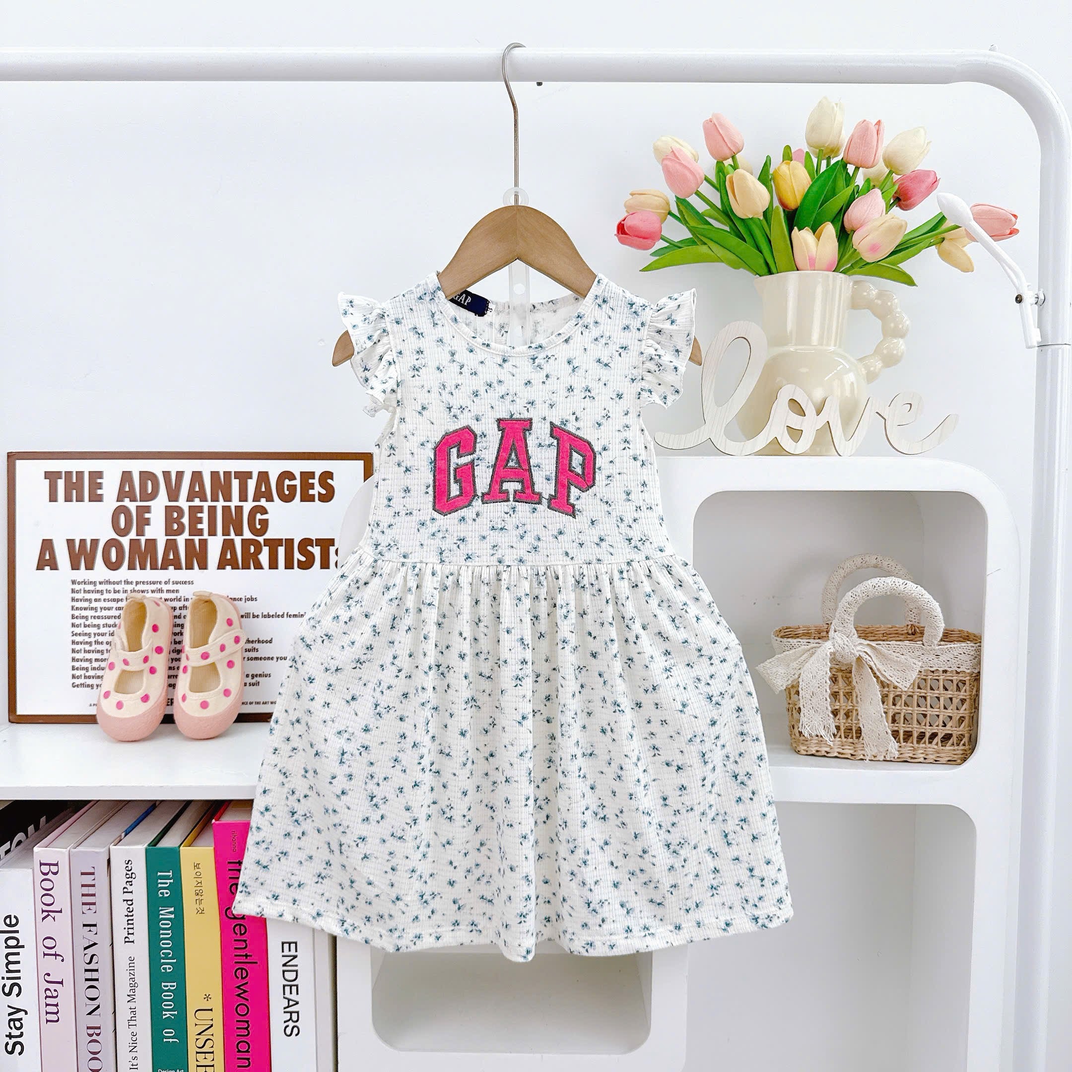 Dress cotton pleated / cotton eyelet sulam