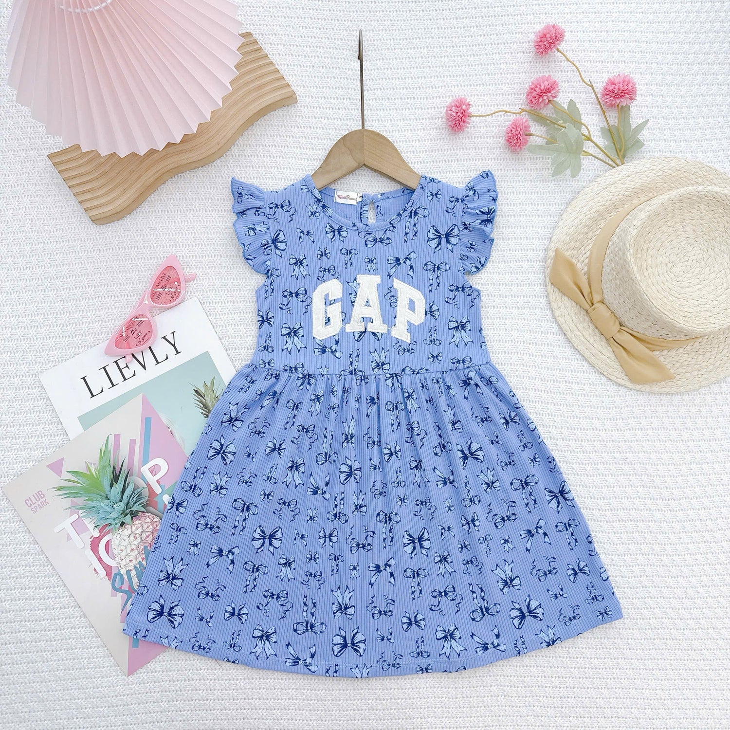 Dress cotton pleated / cotton eyelet sulam