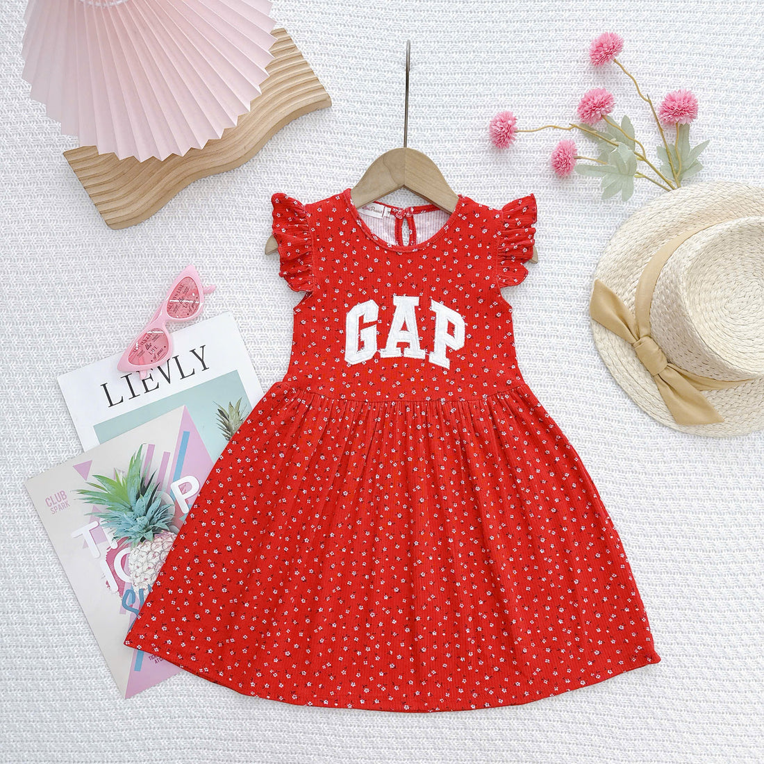 Dress cotton pleated / cotton eyelet sulam V2