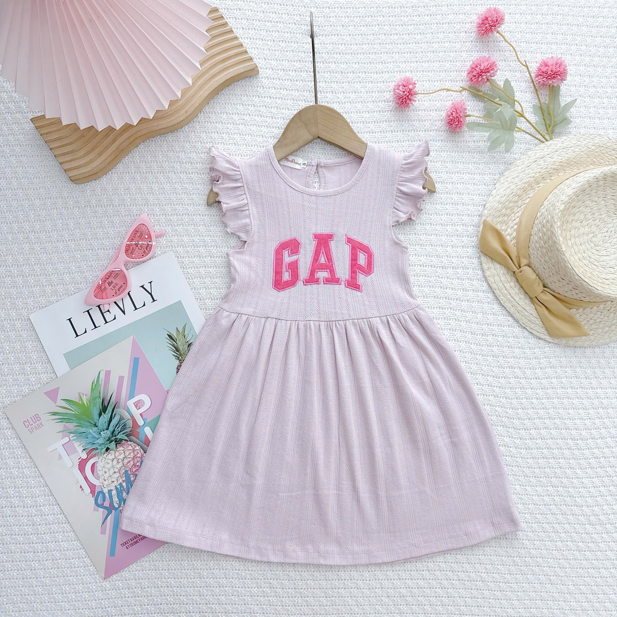 Dress cotton pleated / cotton eyelet sulam