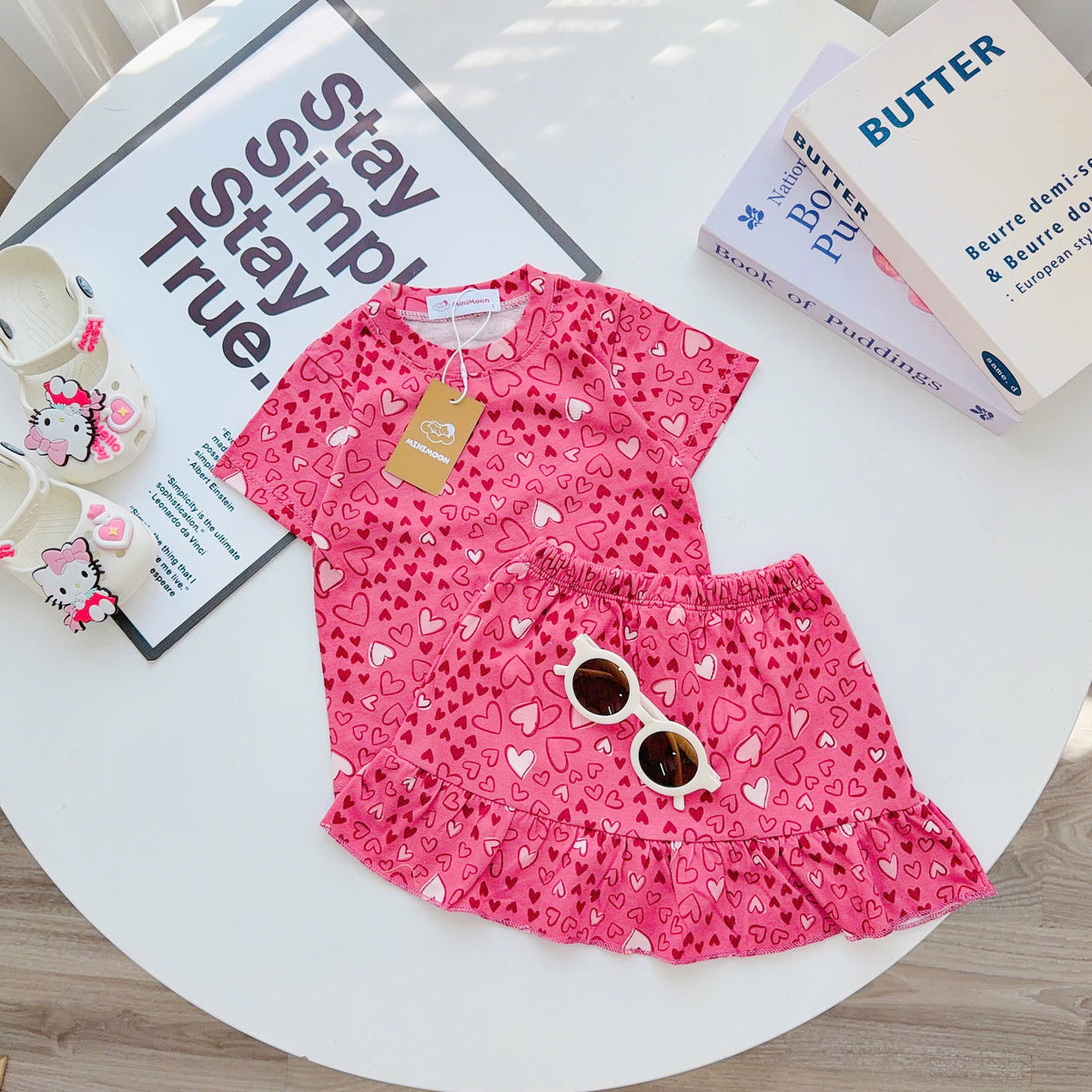 SET SHORT SKIRT MINIMOON CUTE