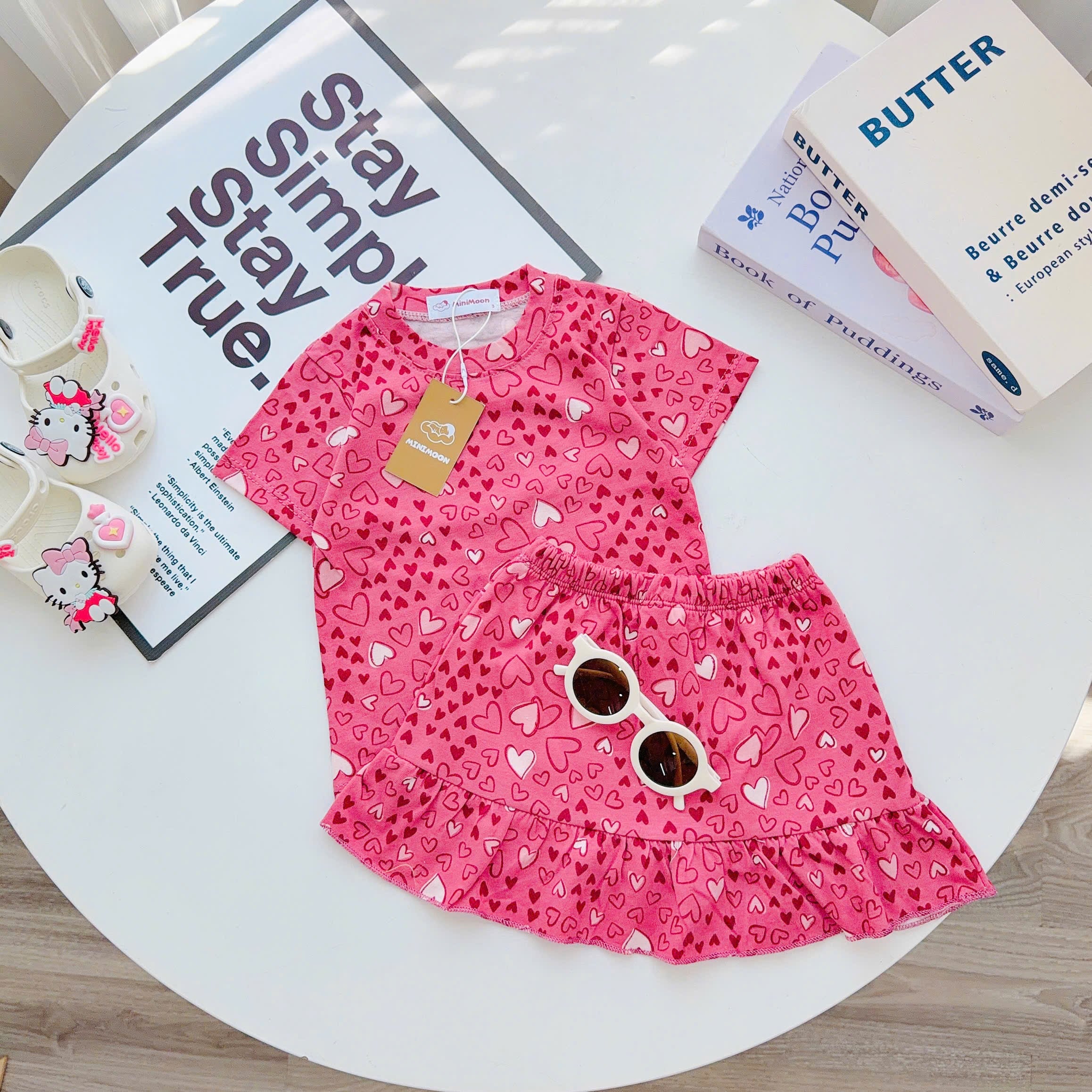 SET SHORT SKIRT MINIMOON CUTE