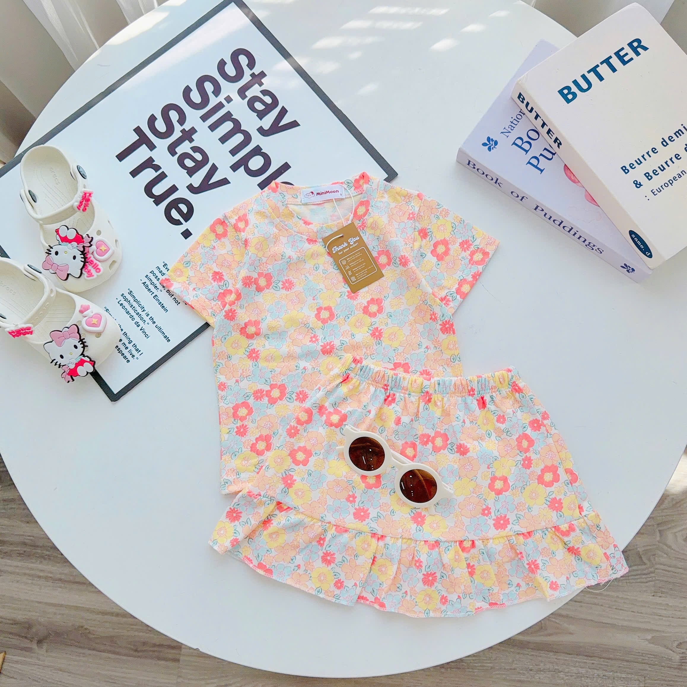 SET SHORT SKIRT MINIMOON CUTE