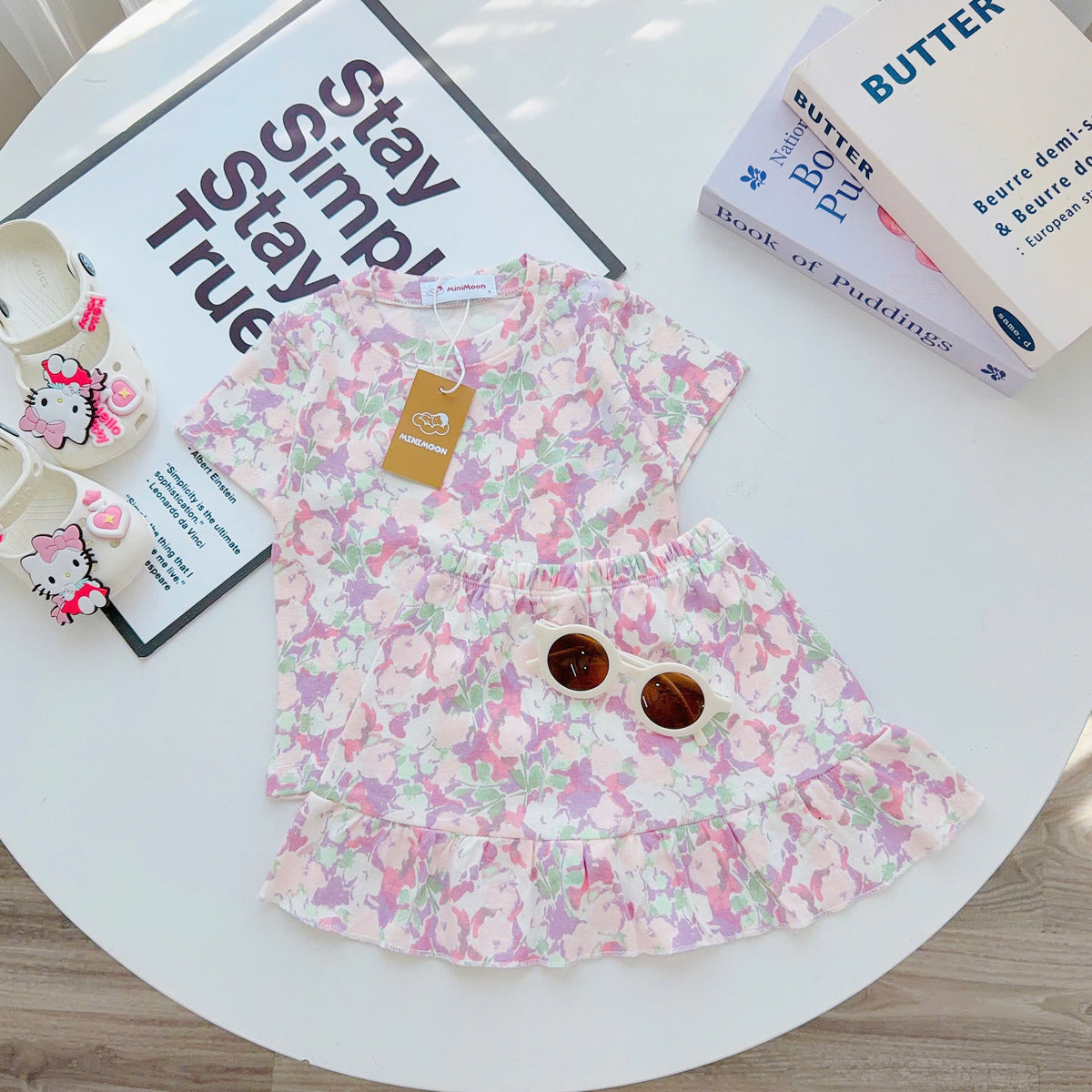 SET SHORT SKIRT MINIMOON CUTE