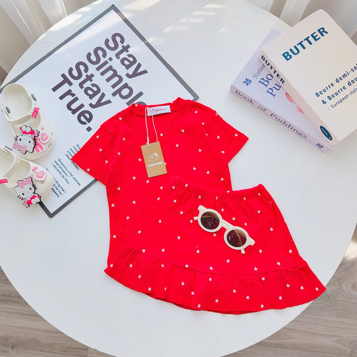 SET SHORT SKIRT MINIMOON CUTE