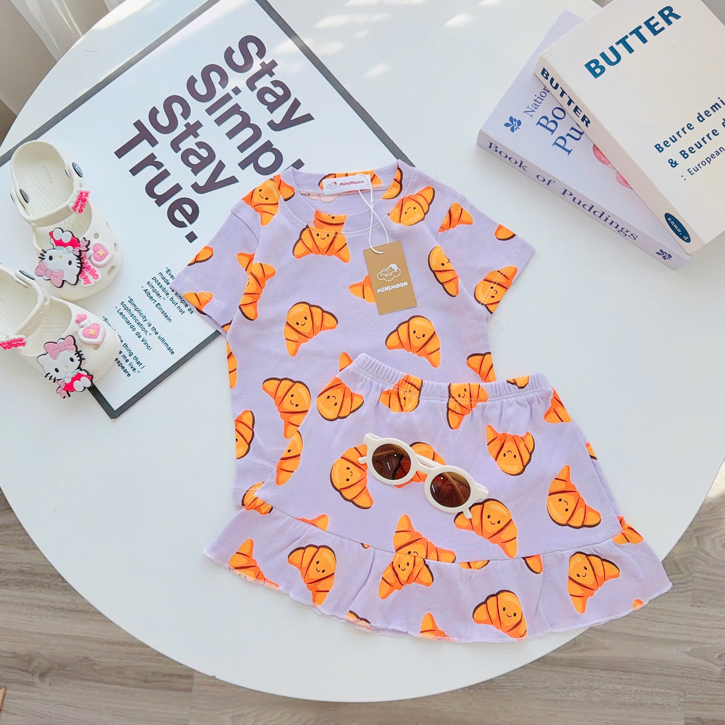 SET SHORT SKIRT MINIMOON CUTE