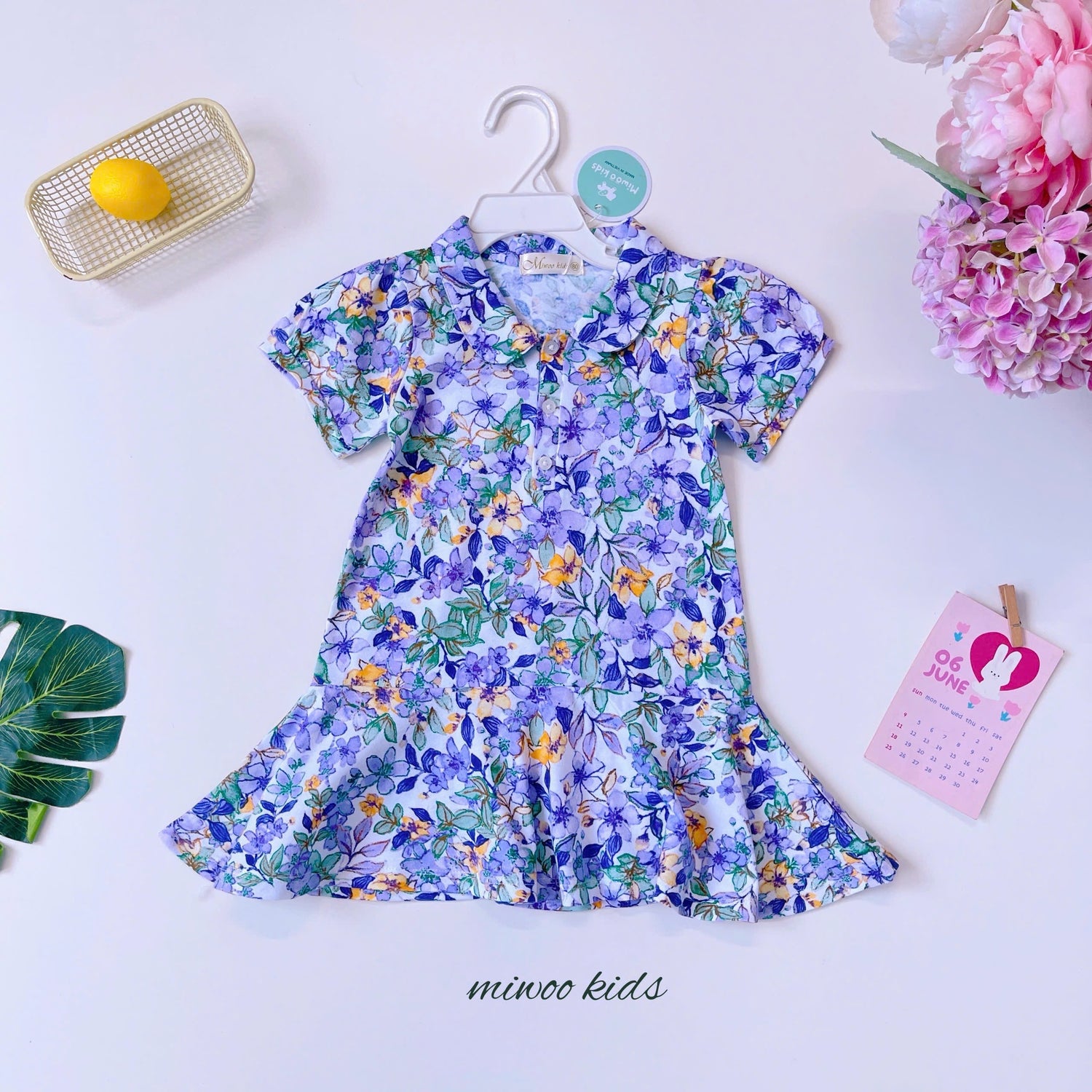 DRESS CUTE LIMITED COTTON COLAR MIWOO