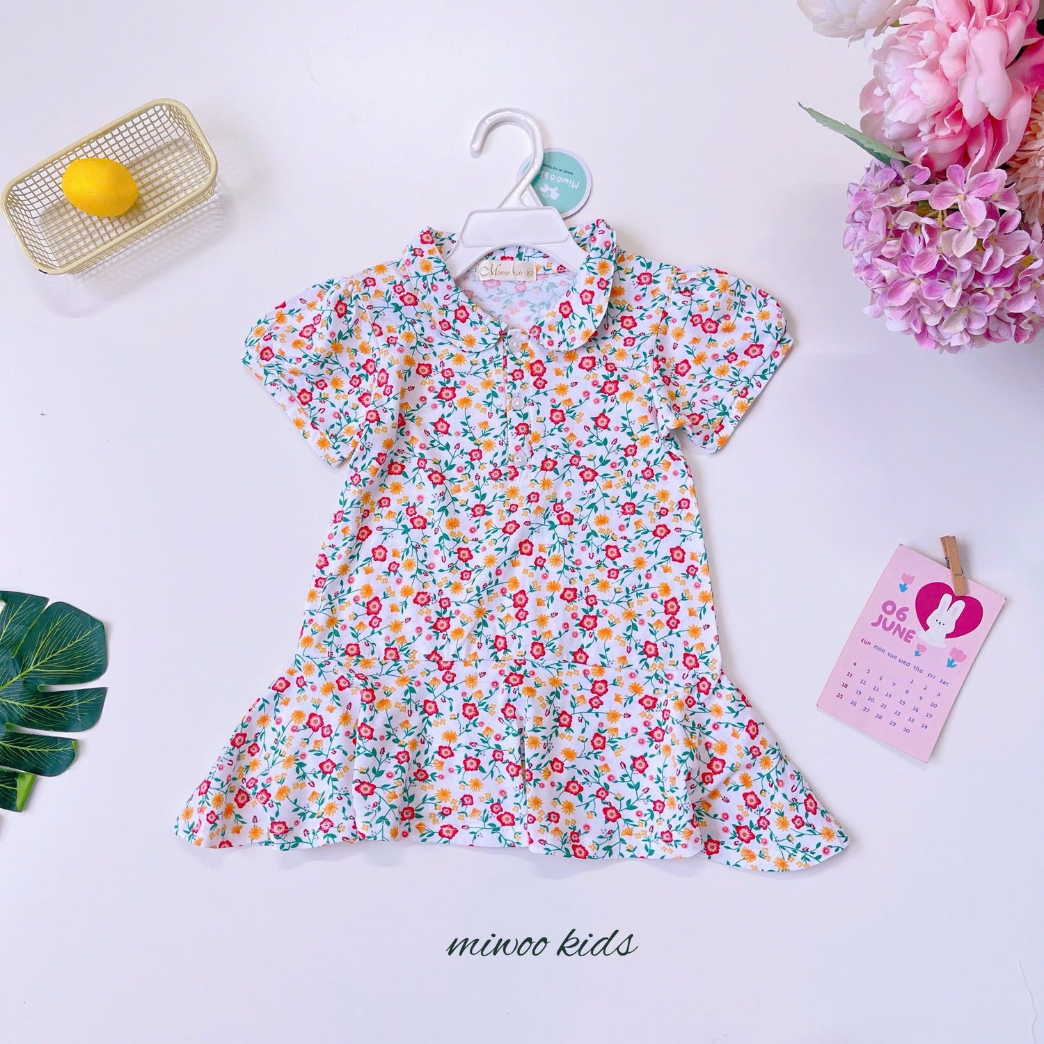 DRESS CUTE LIMITED COTTON COLAR MIWOO