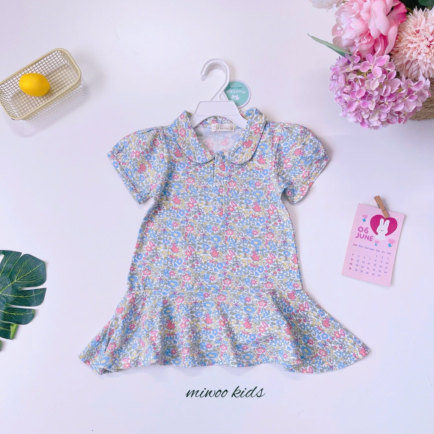DRESS CUTE LIMITED COTTON COLAR MIWOO
