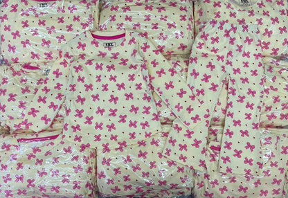 PYJAMAS GIRL LENGAN PANJANG COTTON PLEATED DAN COTTON GEBU