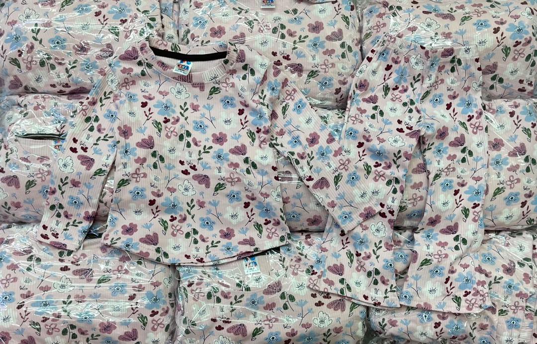 PYJAMAS GIRL LENGAN PANJANG COTTON PLEATED DAN COTTON GEBU