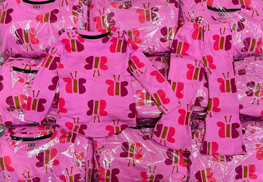 PYJAMAS GIRL LENGAN PANJANG COTTON PLEATED DAN COTTON GEBU