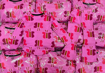 PYJAMAS GIRL LENGAN PANJANG COTTON PLEATED DAN COTTON GEBU