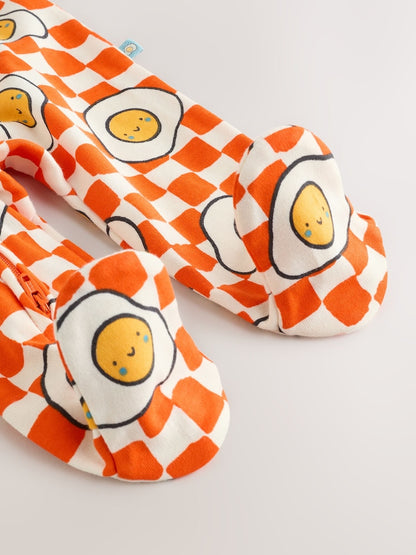 Blue/Orange Brunch Baby Sleepsuits NEXT